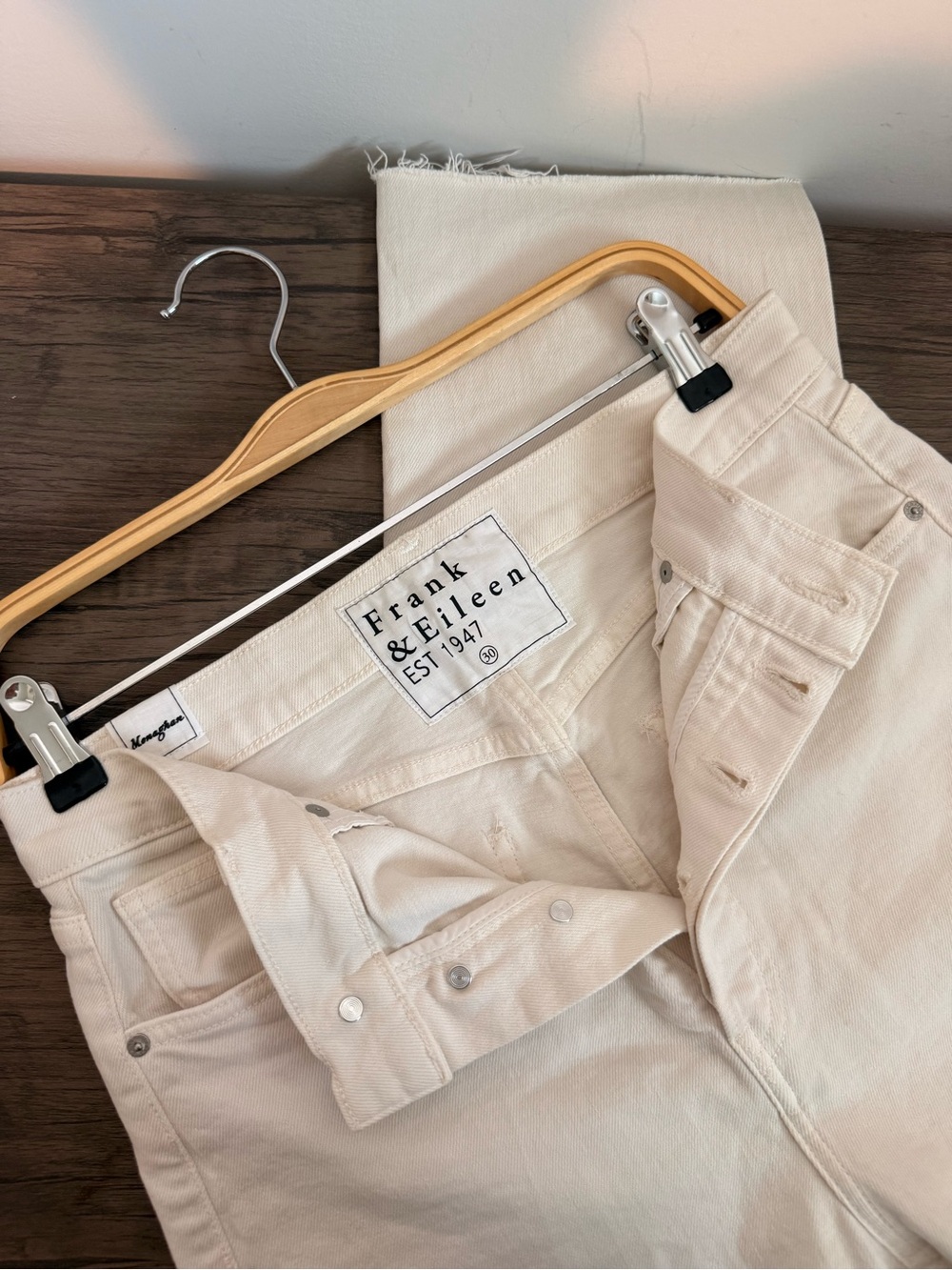 FRANK & Eileen Monaghan Jeans Size 30 Highrise Button Fly 100% Cotton EUC